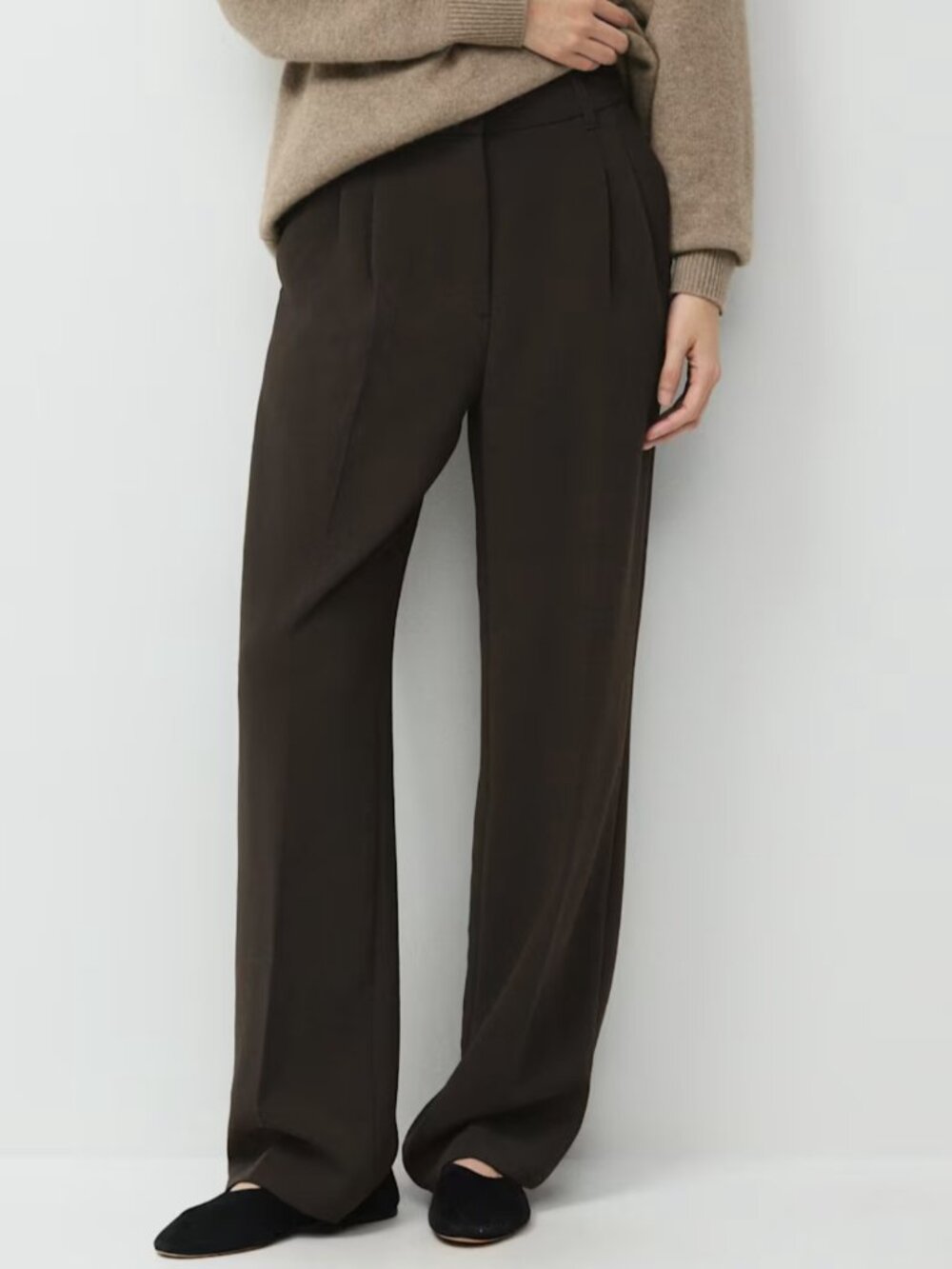 NWT Aritzia The Effortless Pant - Crepette Cacao Nib Brown 14 Regular